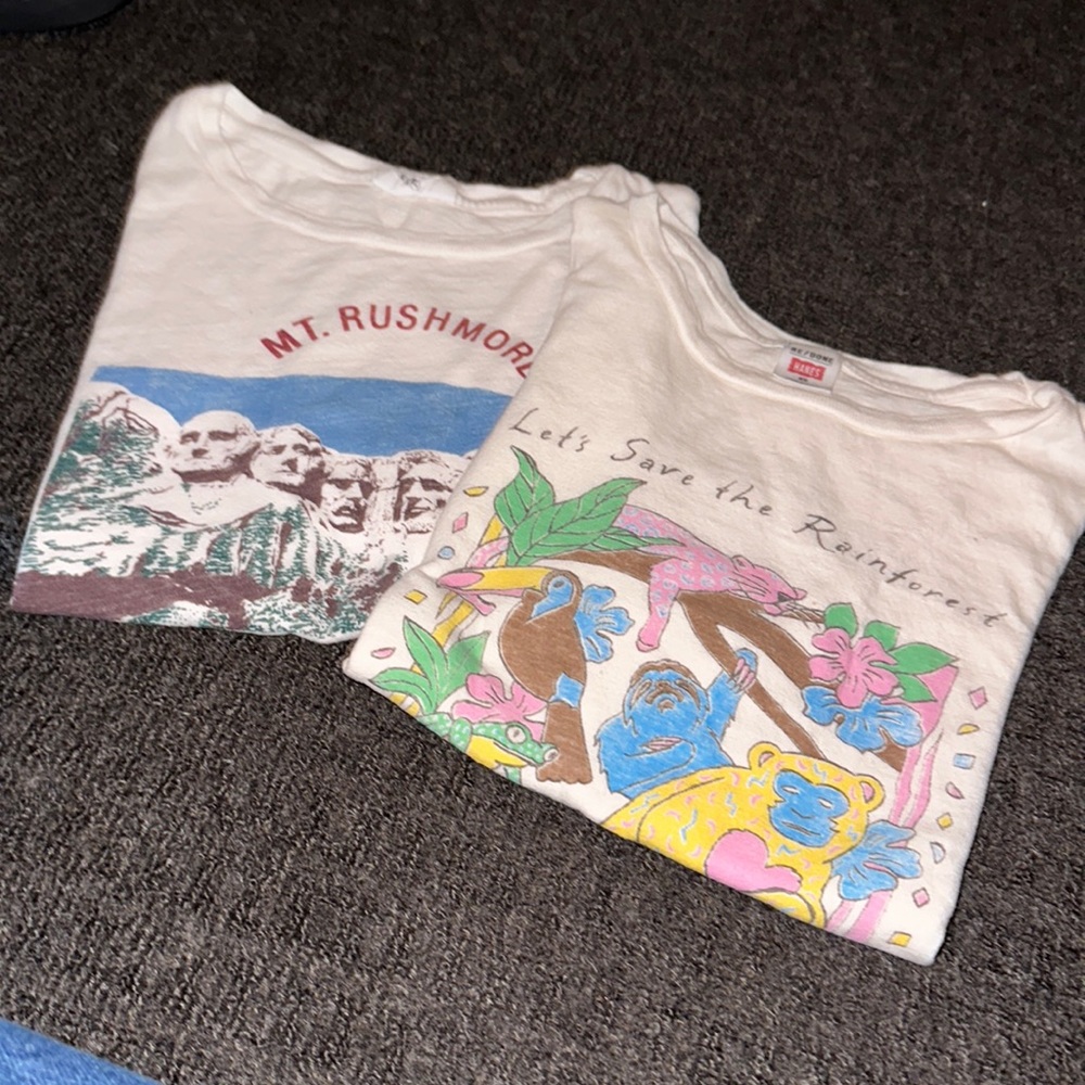 Two Re/done Hanes T shirts